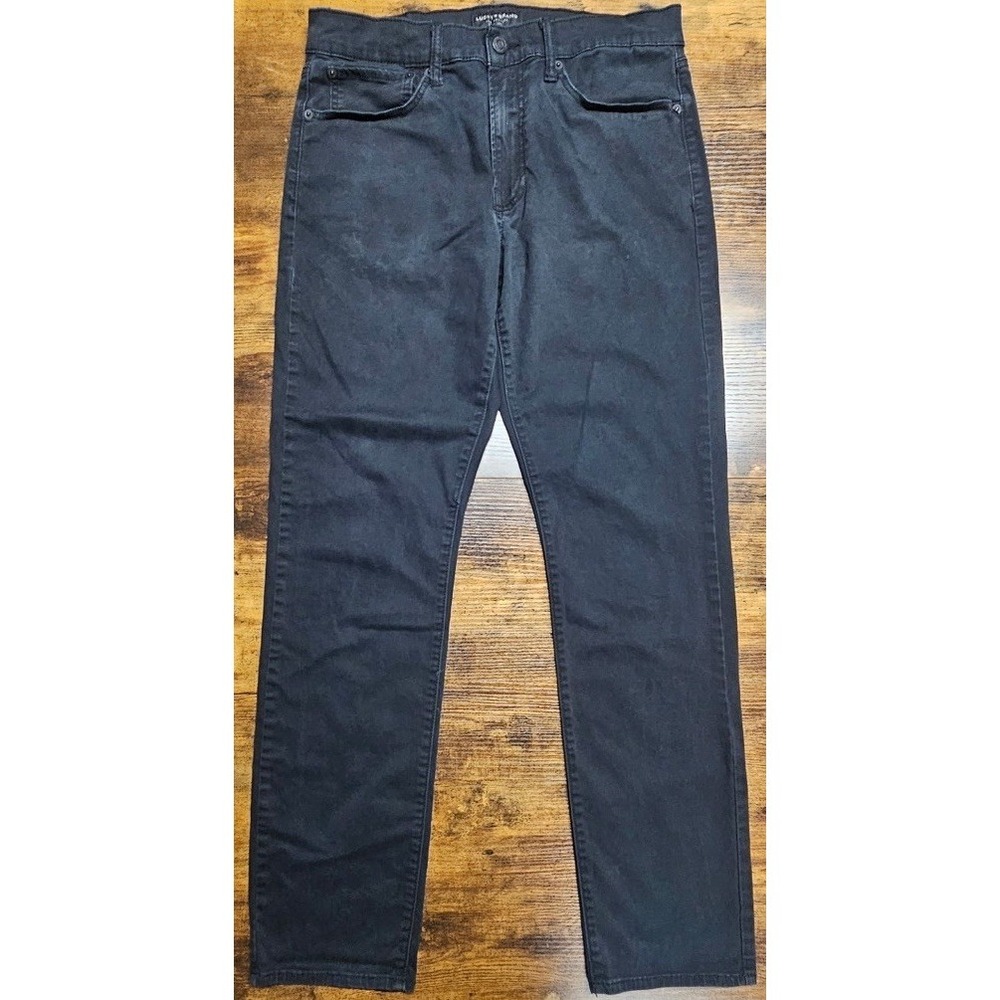 Lucky Brand Jeans Men's 32x31 Black 121 Slim Straight Cotton Blend Stretch